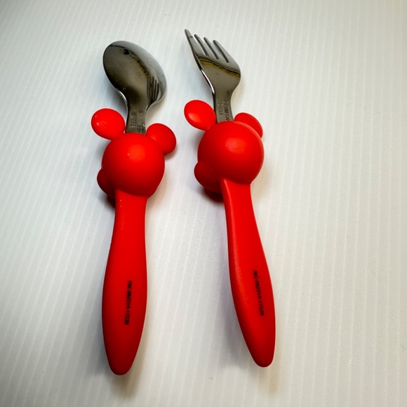 Disney Eats Toddler Mickey Minnie Mouse Spoon & Fork Flatware Set with case - Picture 3 of 7